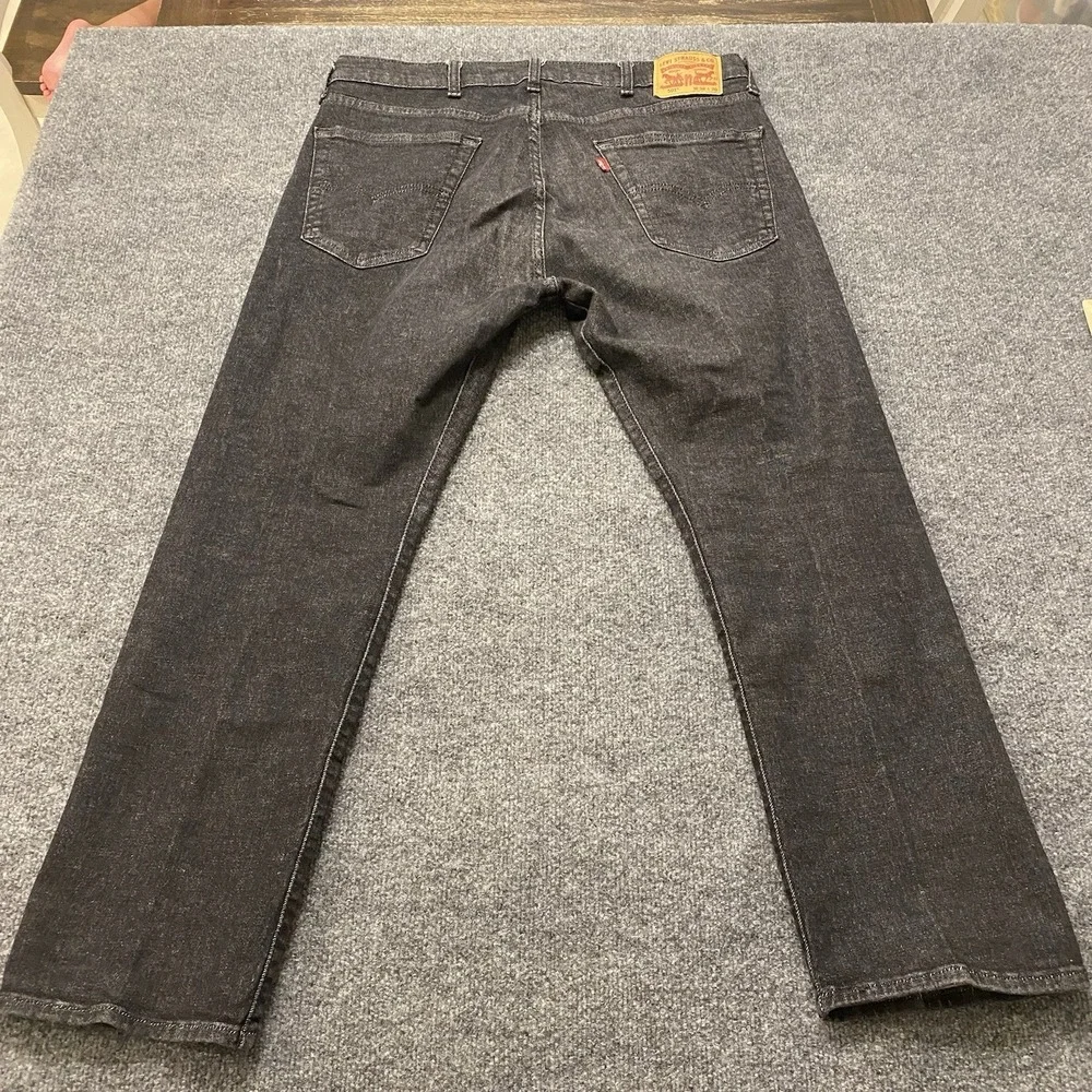 Levis 501 Jeans Mens 38x30 Faded Black Denim Button Fly Retro Style Classic